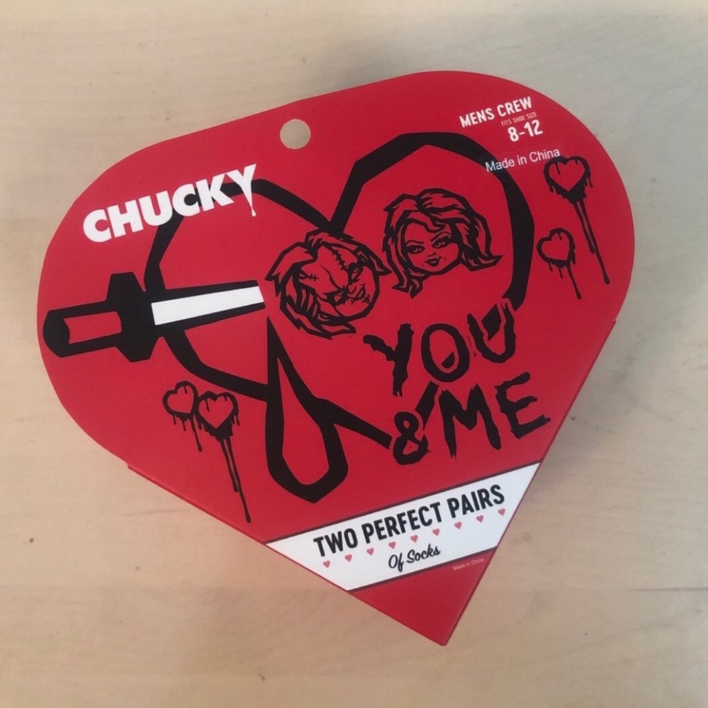 NIB Chucky 2 pair of Crew Socks Men’s size 8-12